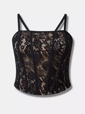 Torrid Lace Corset Crop Top NWT Size 1x (14/16)